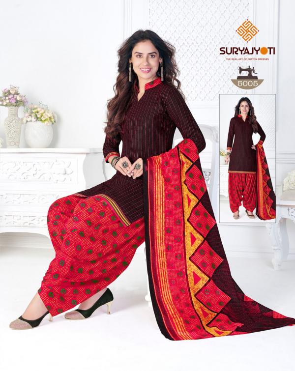 Suryajyoti Trendy Patiyala Vol 5 Regular Wear Dress Materail